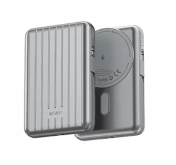 Доп. АКБ WIWU Trunk Series MagSafe 20000mAh 22.5W Silver